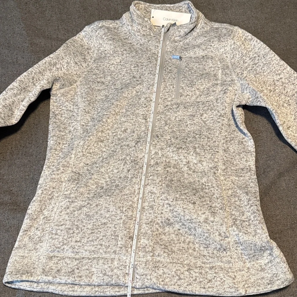 Calvin Klein zip fleece, NWT, M - Picture 5 of 8